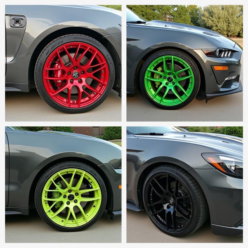 Alloy wheel color choices: Red, green, or black?