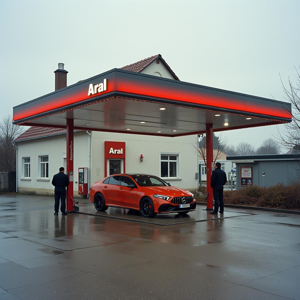 Aral Tankstelle in Steinen bietet Reparaturhilfe