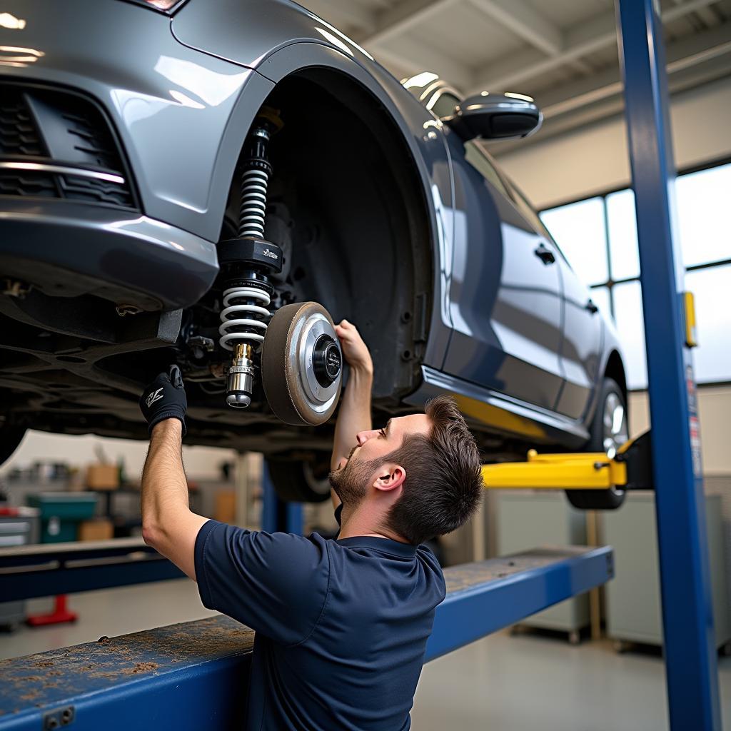 Audi A4 B6 2.0 スポーツサスペンション取り付け