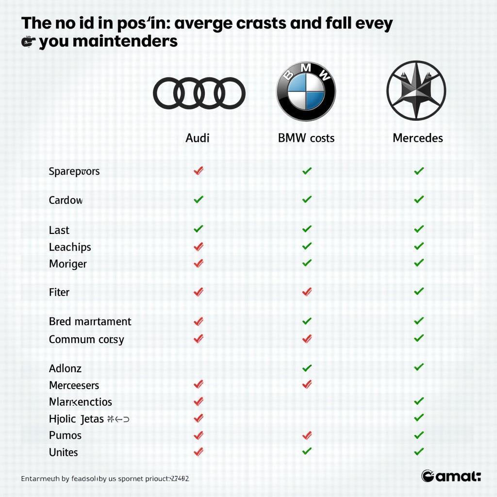 Kostenvergleich: Wartung und Reparatur bei Audi, BMW und Mercedes