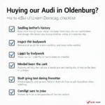 Checkliste für den Kauf eines Audi Gebrauchtwagens in Oldenburg