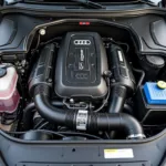 Audi Q7 V8 Motorraum Detailansicht