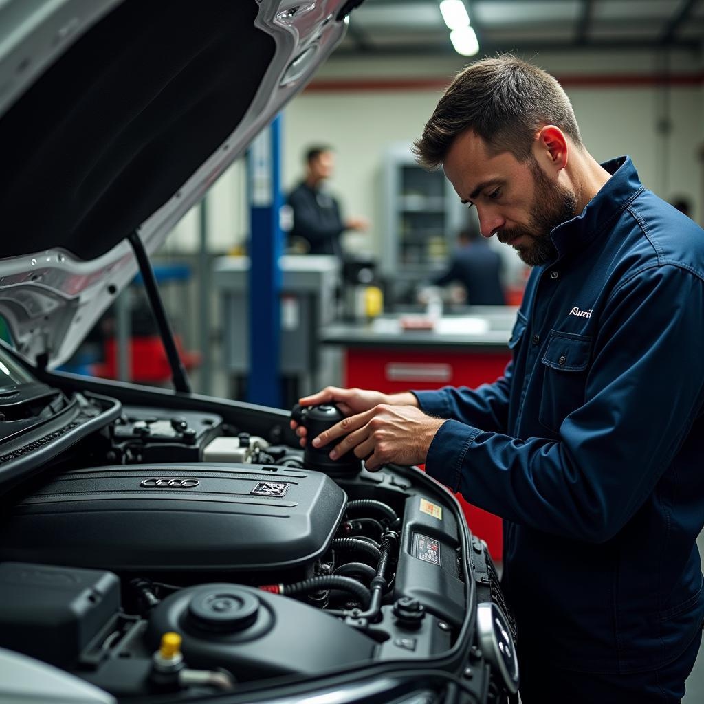 Audi Reparatur in der Werkstatt