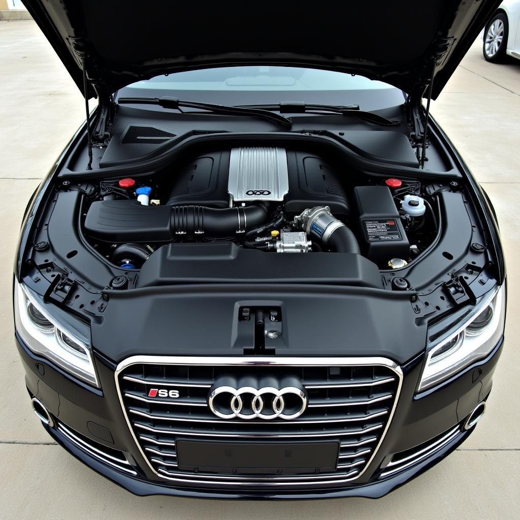 Audi S8 D5 Motorraum - Detaillierte Ansicht