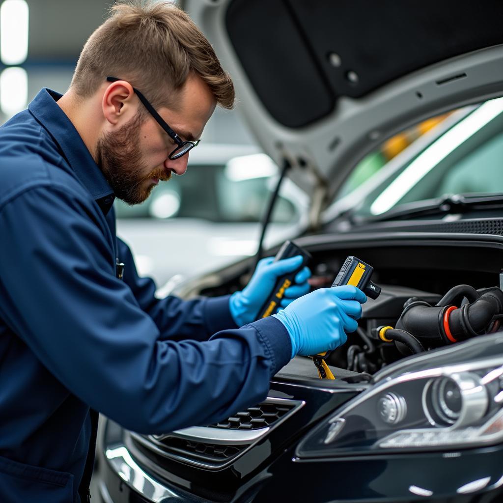 Professionelle Reinigung einer Auto Klimaanlage