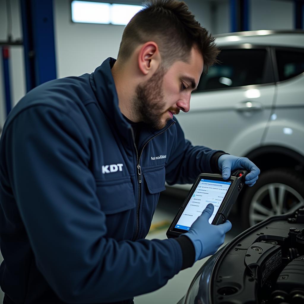 Auto Reparatur mit Diagnosegerät in Bocholt