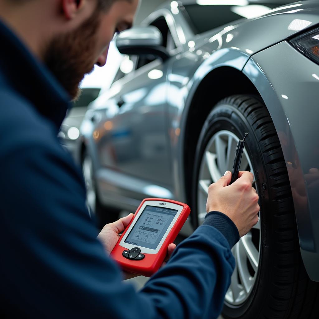 Auto Reparatur mit Diagnosegerät in Wanzleben