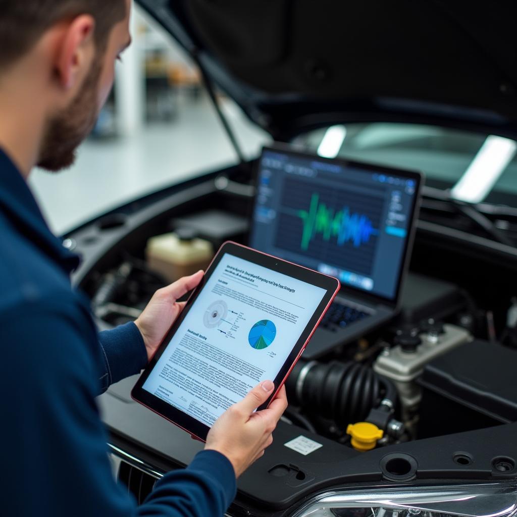 Auto Reparatur mit Online Handbüchern und Diagnose Software