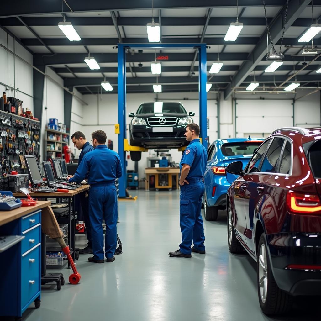 Professionelle Auto Reparatur in unserer Werkstatt