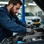 Auto Reparatur in der Werkstatt