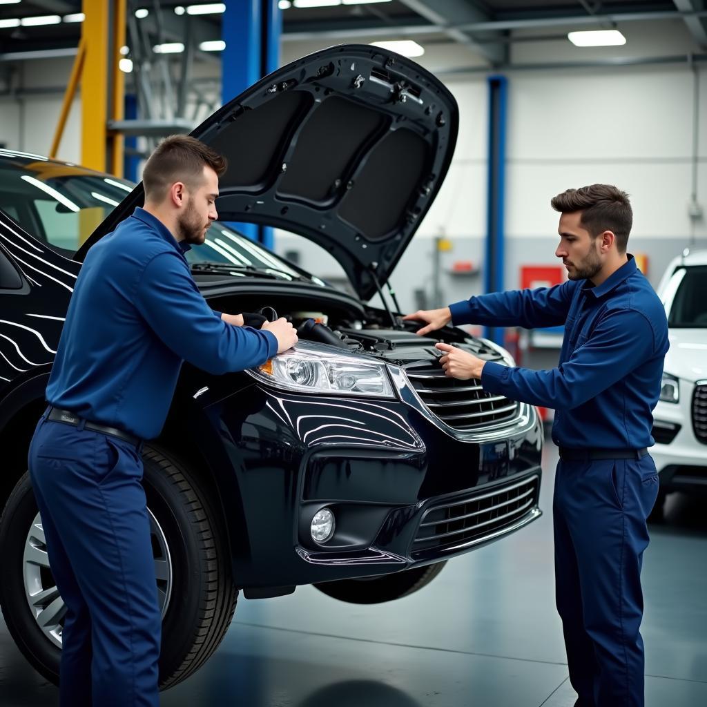 Auto Reparatur Werkstatt mit Experten