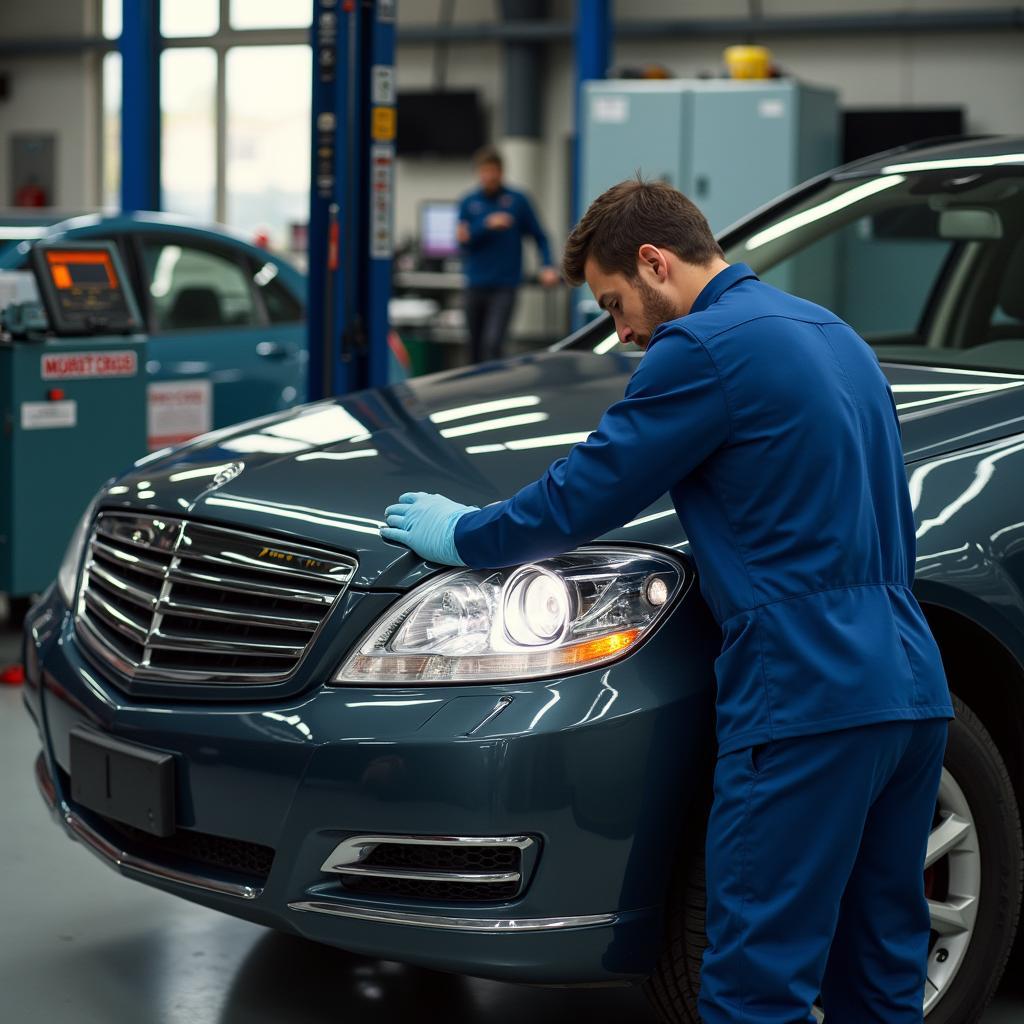 Riparazione auto in officina