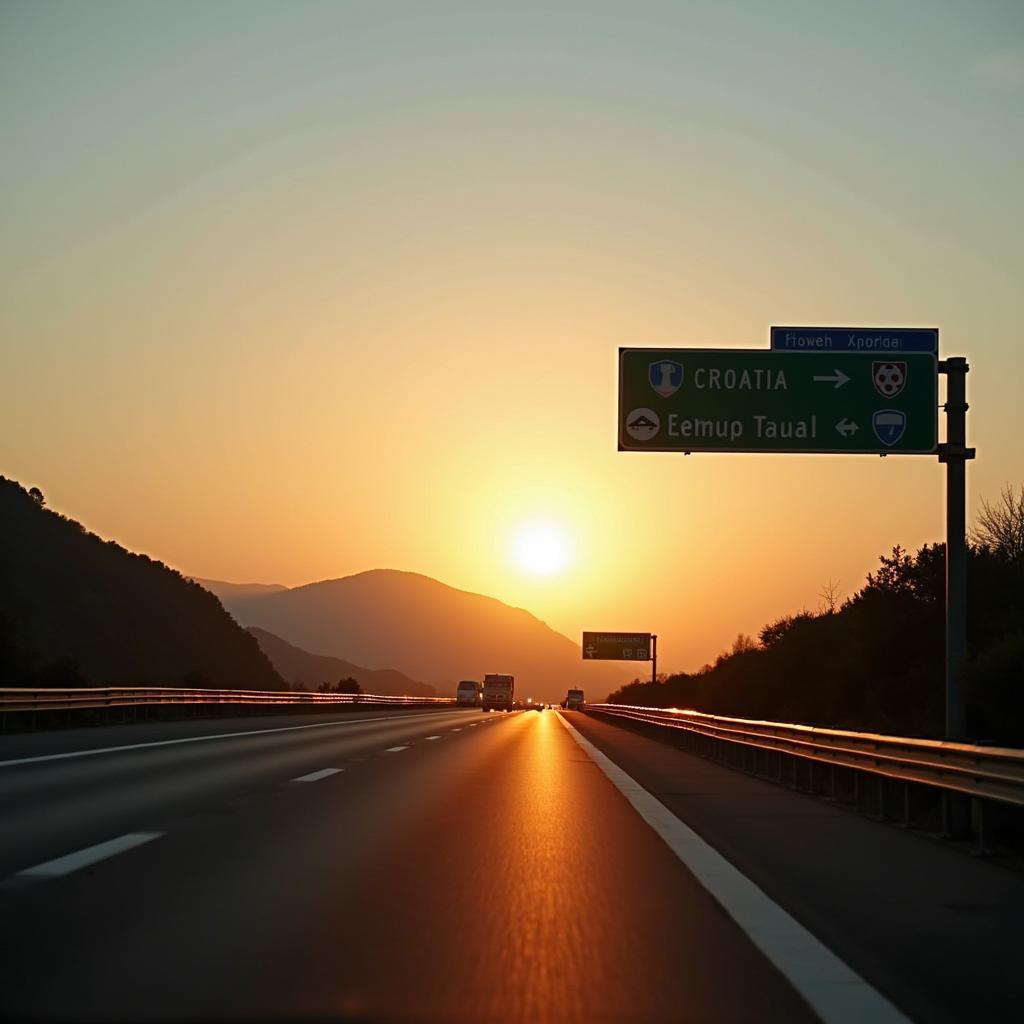 Autobahn von München nach Kroatien