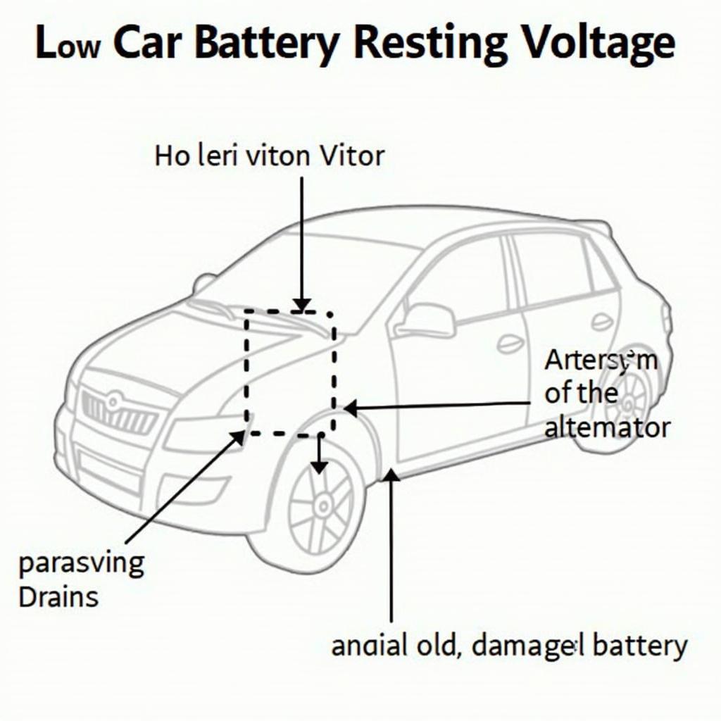 Ursachen für niedrige Autobatterie Leerlaufspannung