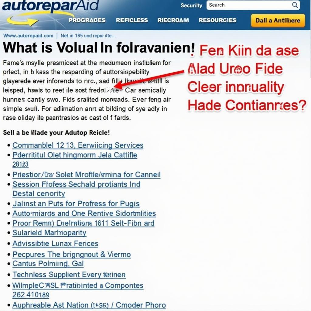 Autorepairaid Website Kfz-Reparatur Tipps