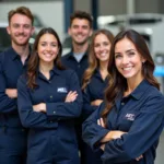 Team von Autoreparatur-Experten