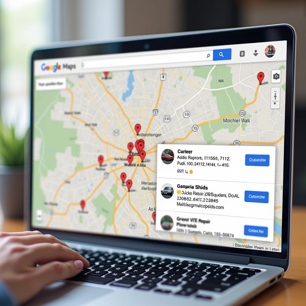 Autoreparatur Werkstatt Finden mit Google Maps