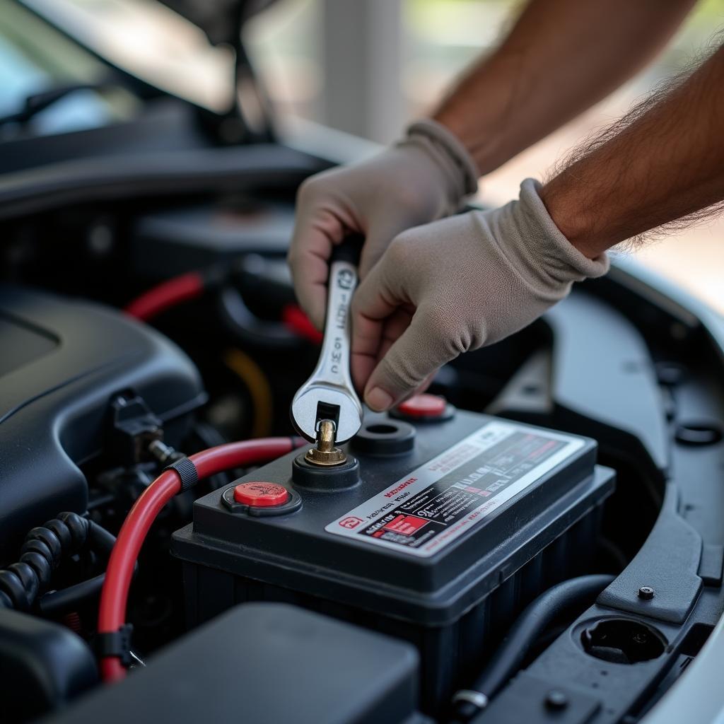 Sicheres Abklemmen der Batteriepole