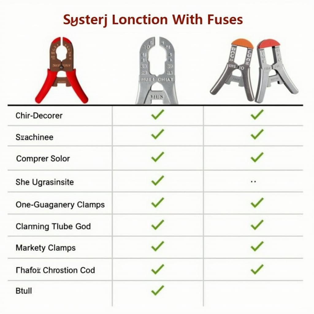 Différents types de cosses de batterie avec fusible