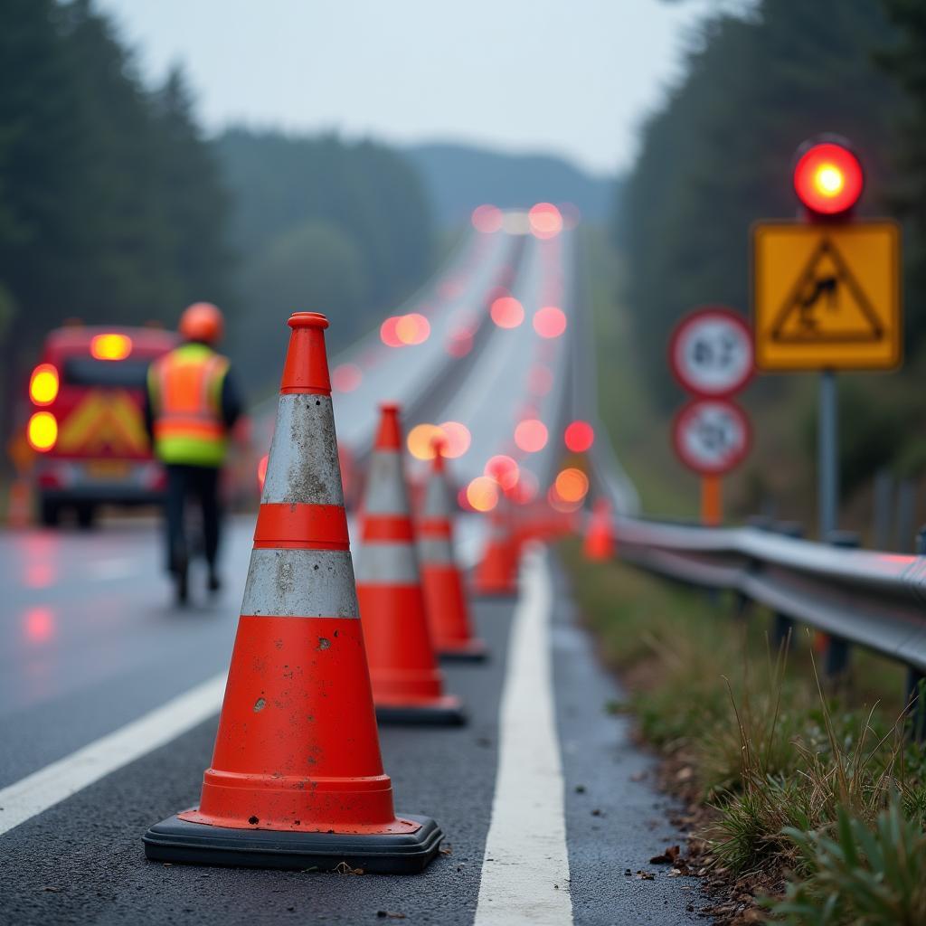 Sicherheitsmaßnahmen in Baustellen auf Bayerns Autobahnen