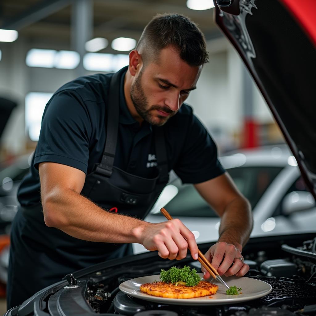 Benkay Teppanyaki Philosophie in der Autowerkstatt