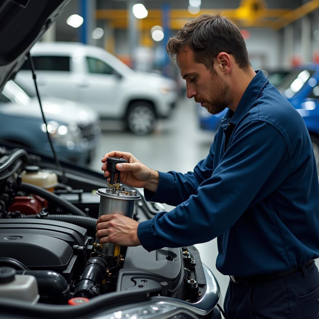 Werkstatt Reparatur Benzinpumpe