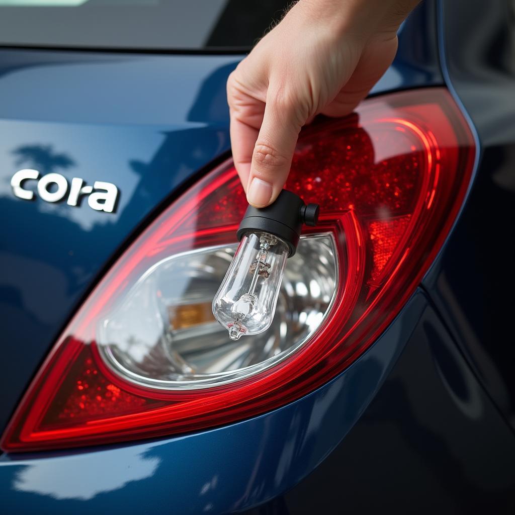 Installazione nuova lampadina Opel Corsa D