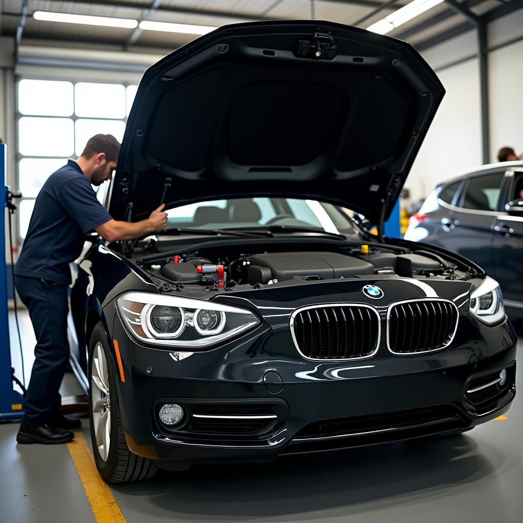 BMW 1er Schwarz Reparatur