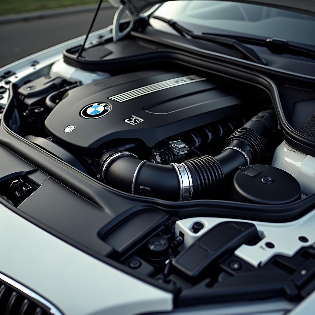 Detailansicht des Motors im BMW 2er Competition