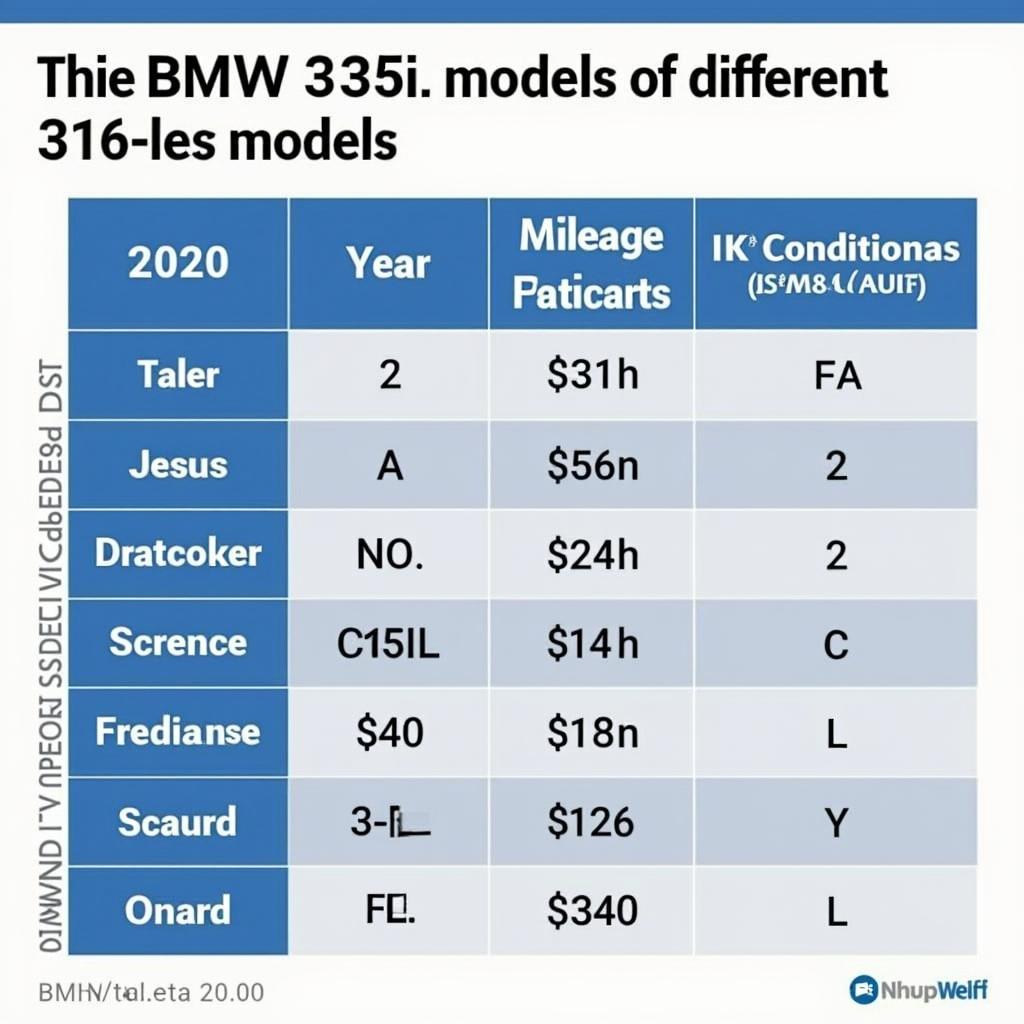 BMW 335i Preisvergleich verschiedener Modelle