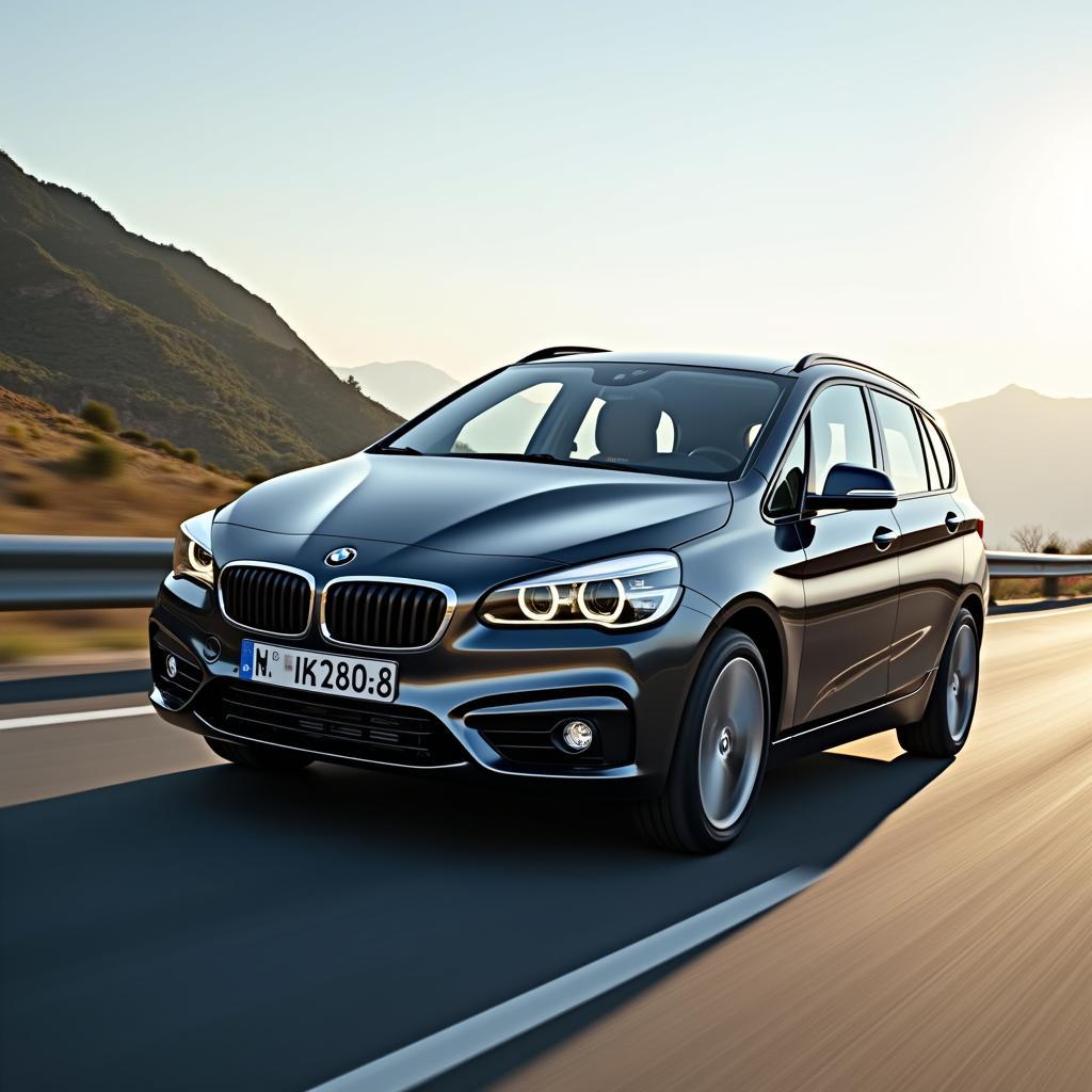 BMW Active Tourer 220i fährt auf der Straße