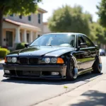 BMW E36 mit Tiefbettfelgen