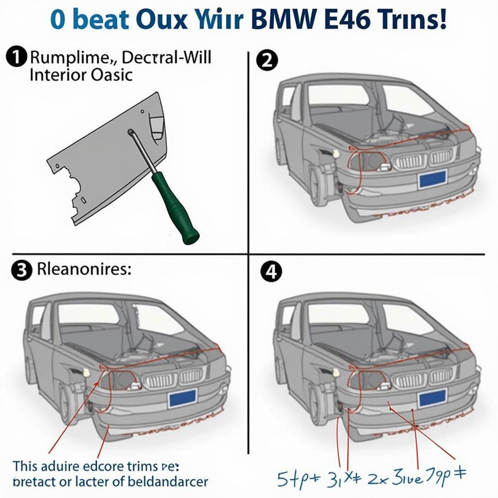 Einbau von BMW E46 Interieurleisten