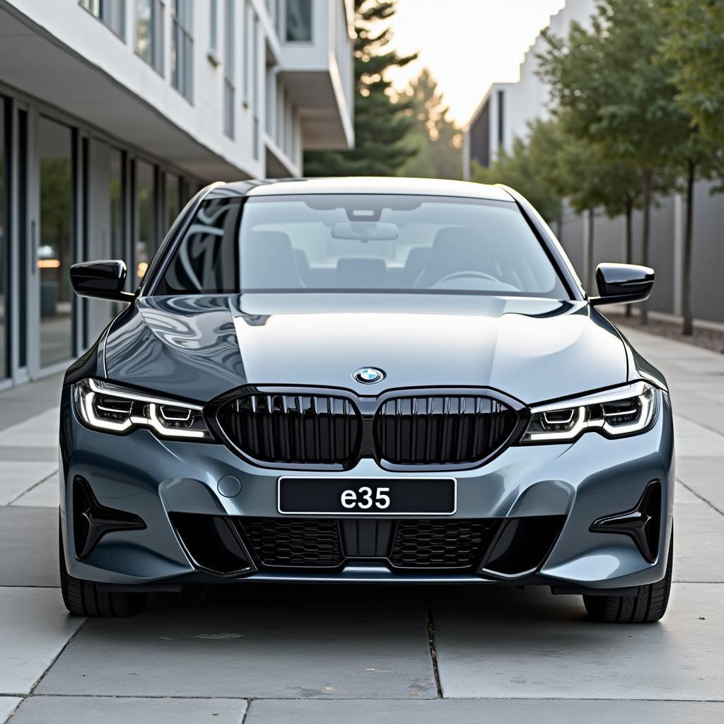 BMW i4 e35 Außenansicht: Modernes Design und Eleganz.