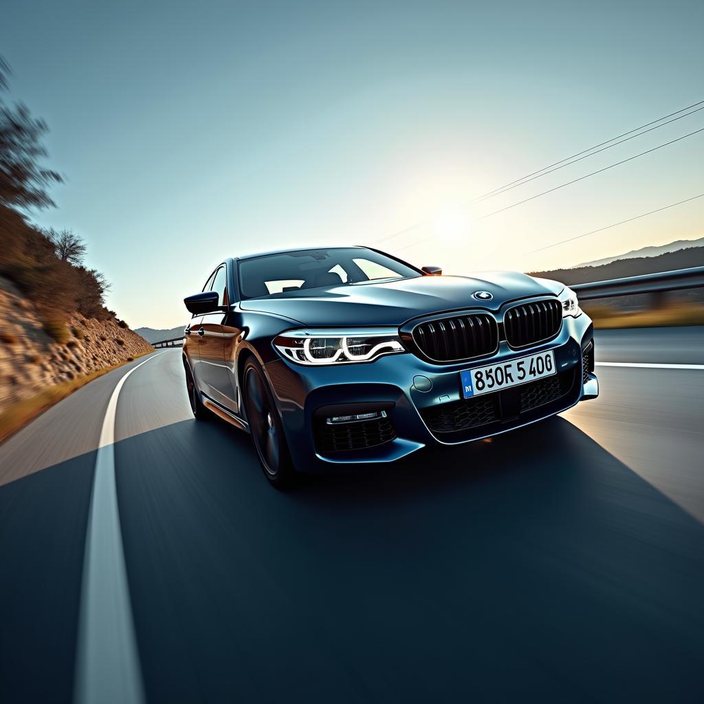 BMW M550d in accelerazione da 0 a 100 km/h