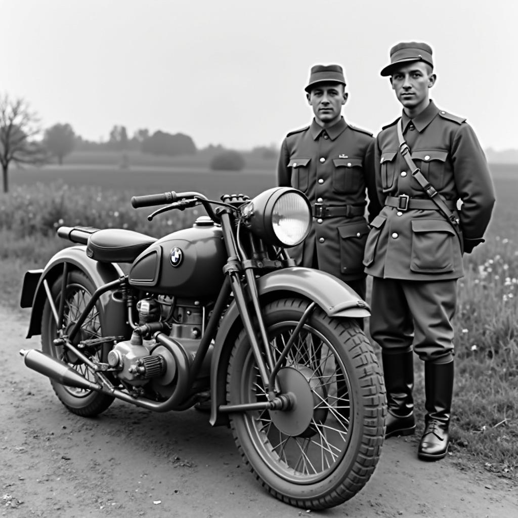 BMW R61 Wehrmacht Version im Einsatz