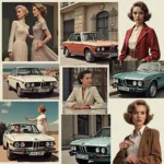 BMW Werbung Frau - Historische Darstellung