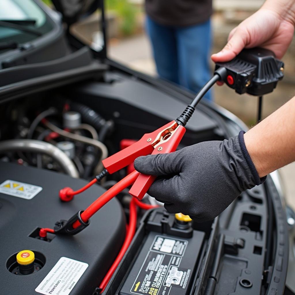 Richtiges Laden einer Autobatterie