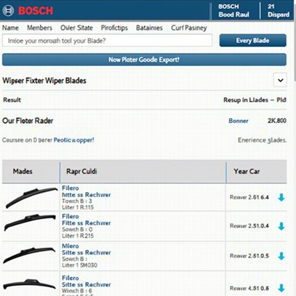 Bosch Wischer Finder Online Tool