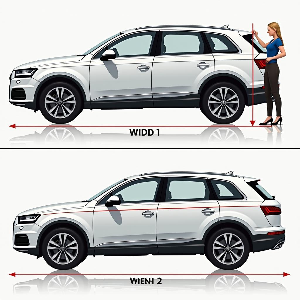 Breite Audi Q7 Messung