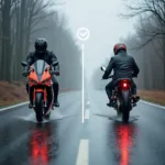 Bremsweg Motorrad Nass vs. Trocken