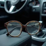 Gebrauchte Brille im Auto