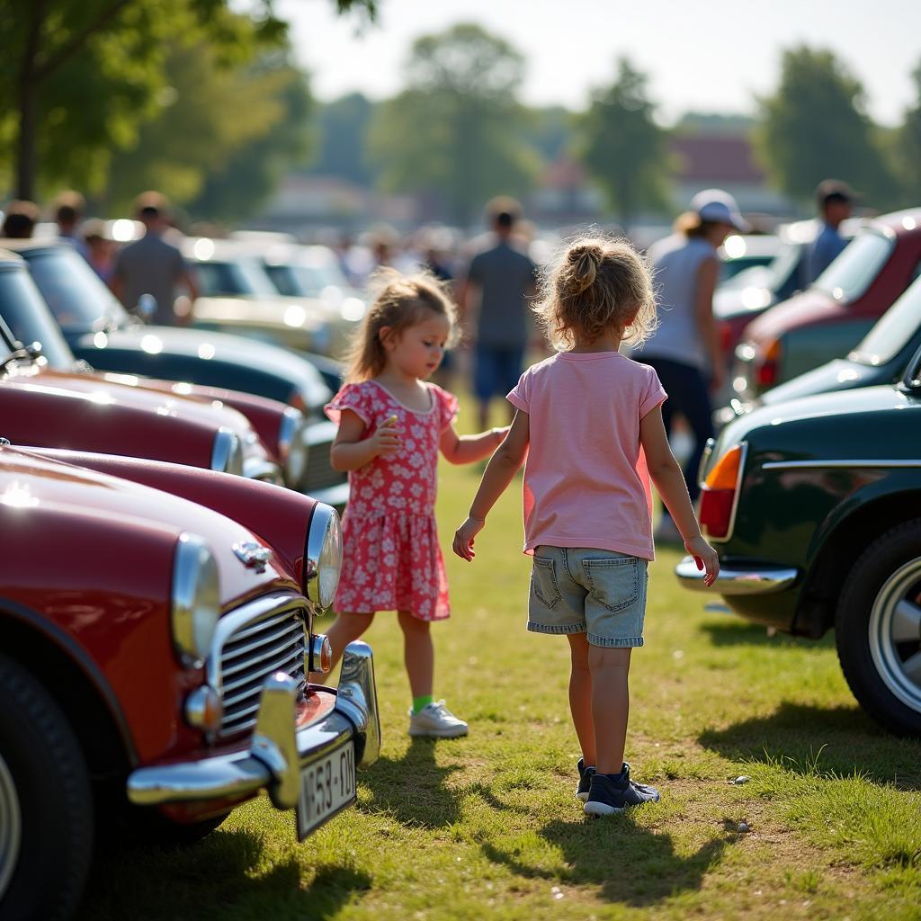 Familien beim Brokstedt Oldtimertreffen