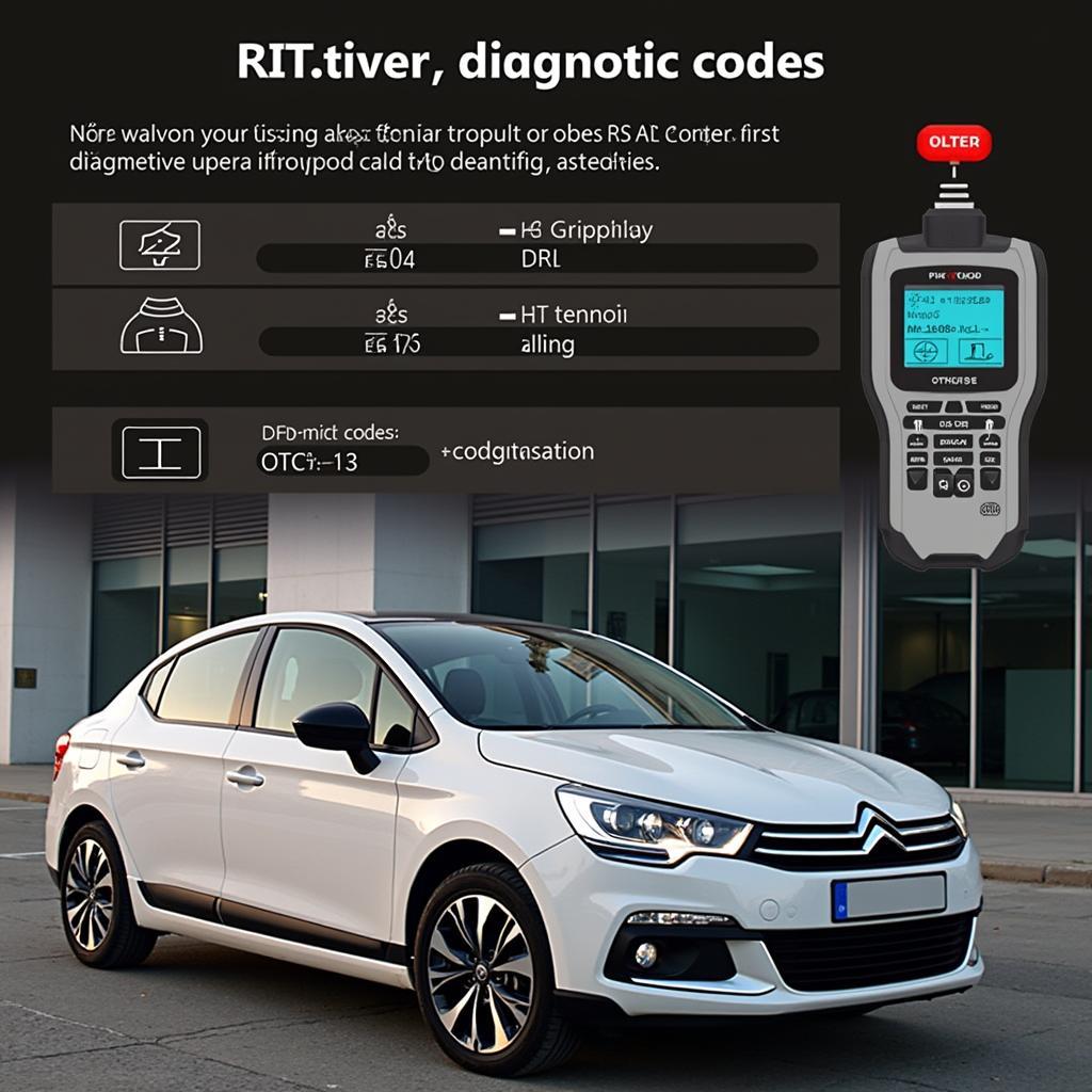 Diagnosegerät am Citroën C4 2012