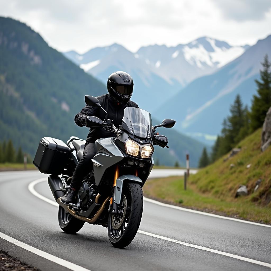 Cagiva 1000 Navigator auf einer Bergstrasse