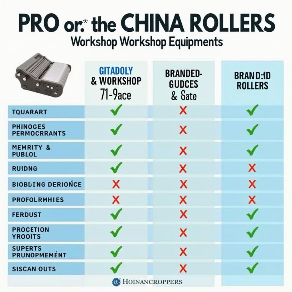 Vergelijking China werkplaatsrollers en merkproducten