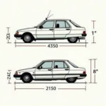 Abmessungen Citroen C4 (erste Generation)