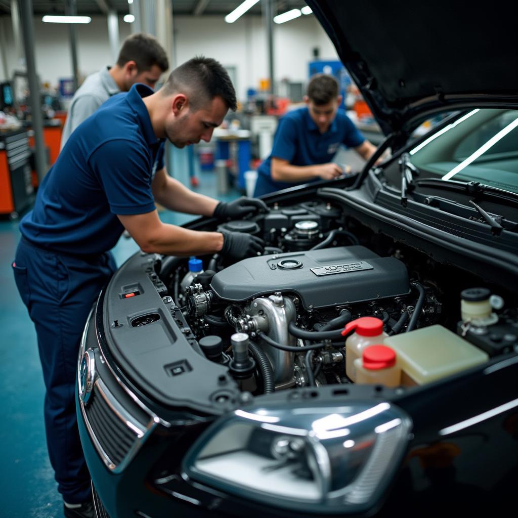 Professionelle Co Motor Reparatur in der Werkstatt