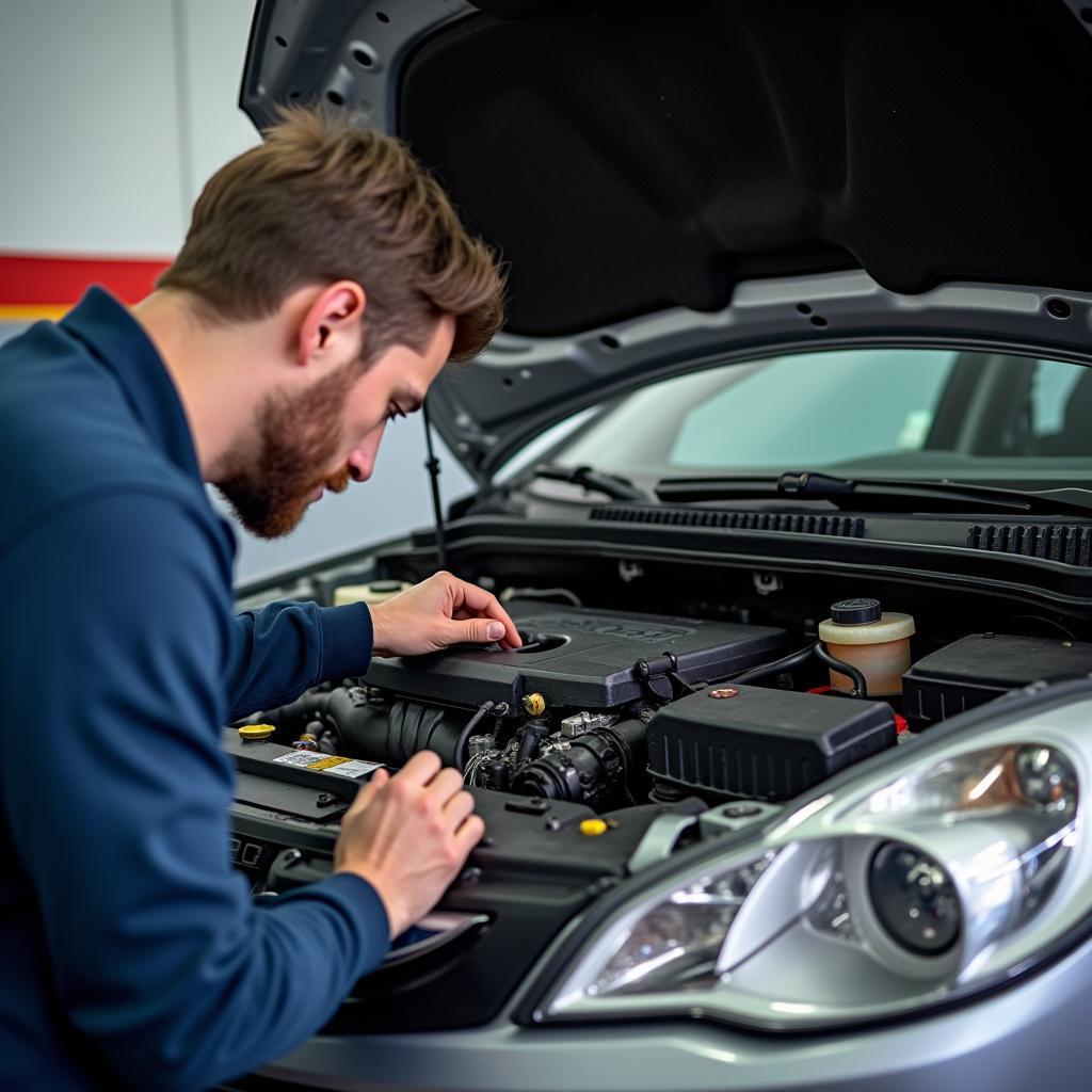 Motorcheck beim Corsa Gebrauchtwagen