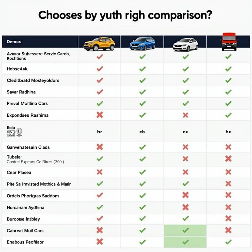 Vergleich verschiedener Dacia Modelle